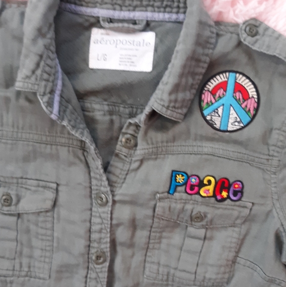 SOLD @MARKET! Boho hippie upcycled army greenish grey toned soft and gorg top! - Picture 3 of 9